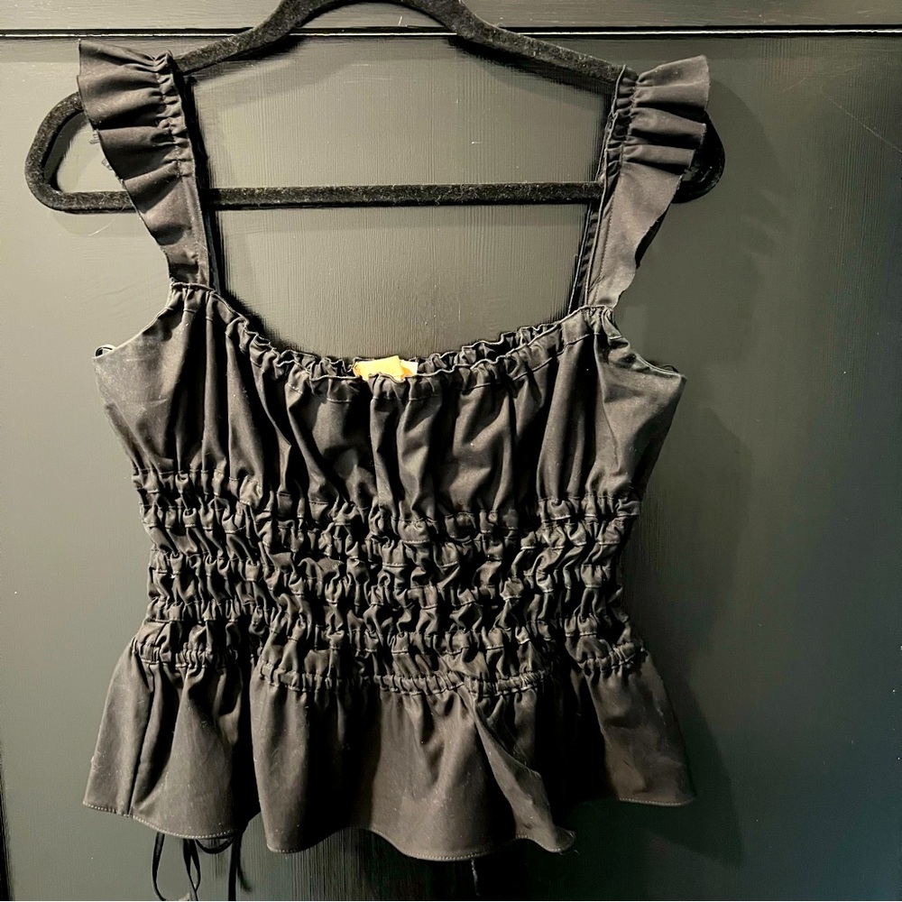 Brock Collection ruched black tank (4)